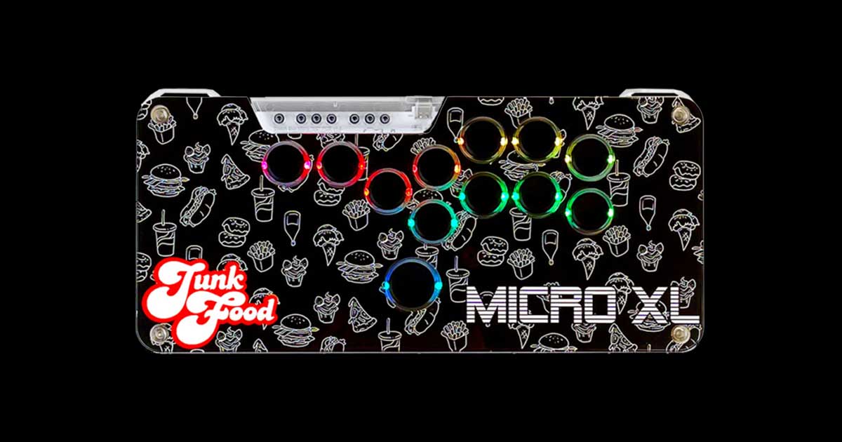 PS5対応 snackbox micro XL レバーレスコントローラー 膝置きプレイスタイルに最適なJunkFood Custom Arcadesの「SnackBox
